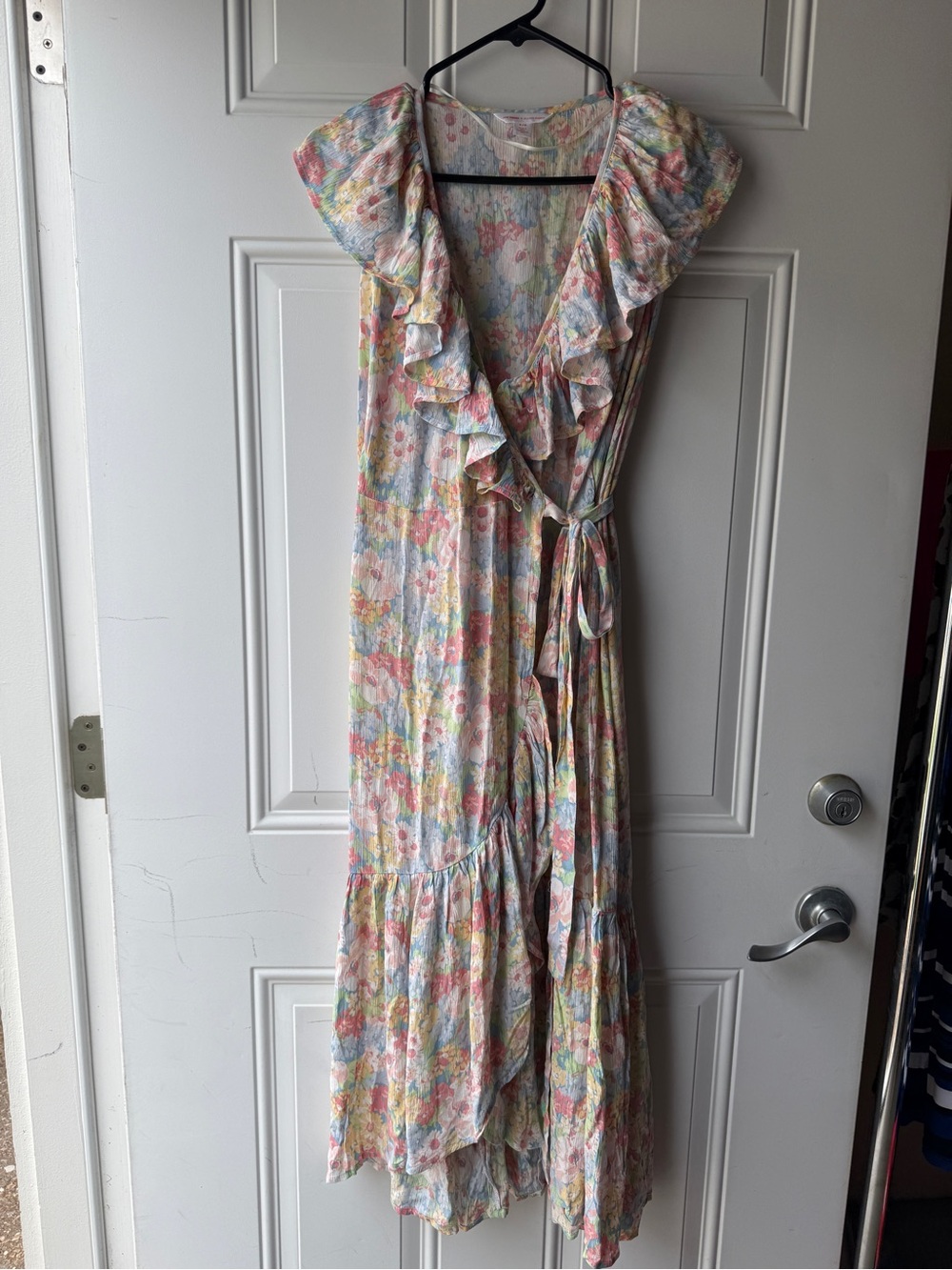 Jilly Joe Fresh Floral Ruffle Wrap Dress